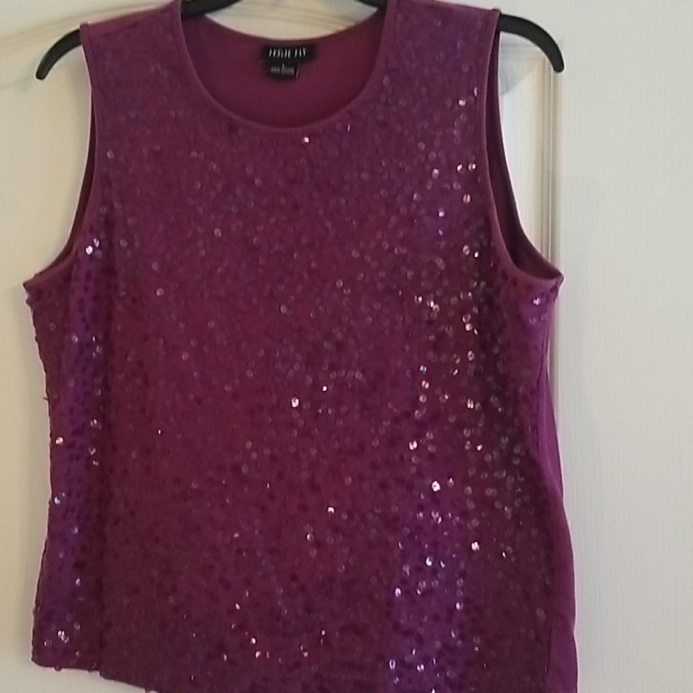 Purple Sequin Top (L)